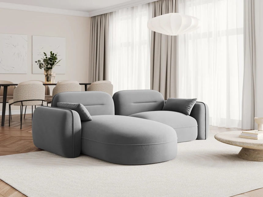 Sydney 3-Sitzer Ecksofa, Linke Seite, aus Samt, 230x165x70 cm von Cosmopolitan Design – Bild 2