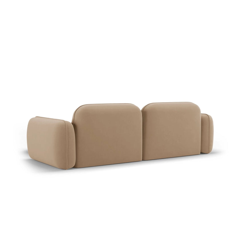 Sydney 3-Sitzer Ecksofa, Rechte Seite, aus Samt in Sand (Casino Lion), 230x165x70 cm von Cosmopolitan Design – Bild 5