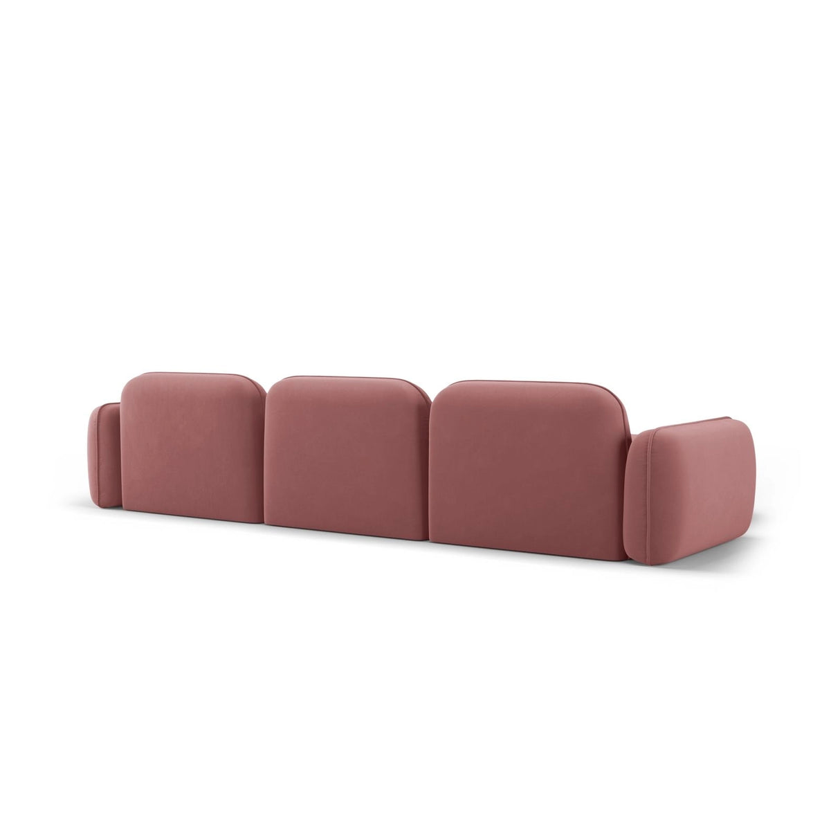Sydney 4-Sitzer Ecksofa, Linke Seite, aus Samt in Flamingo (Casino Salmon), 320x165x70 cm von Cosmopolitan Design – Bild 5