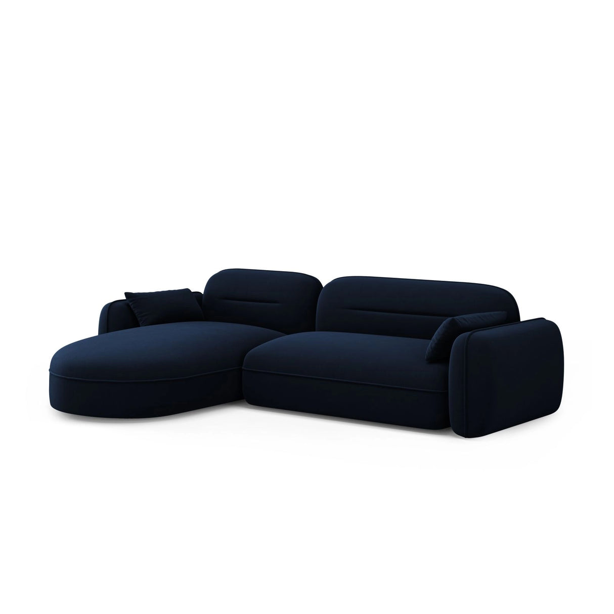 Sydney 4-Sitzer Ecksofa, Linke Seite, aus Samt in Königsblau (Casino Deep Blue), 275x165x70 cm von Cosmopolitan Design – Bild 4