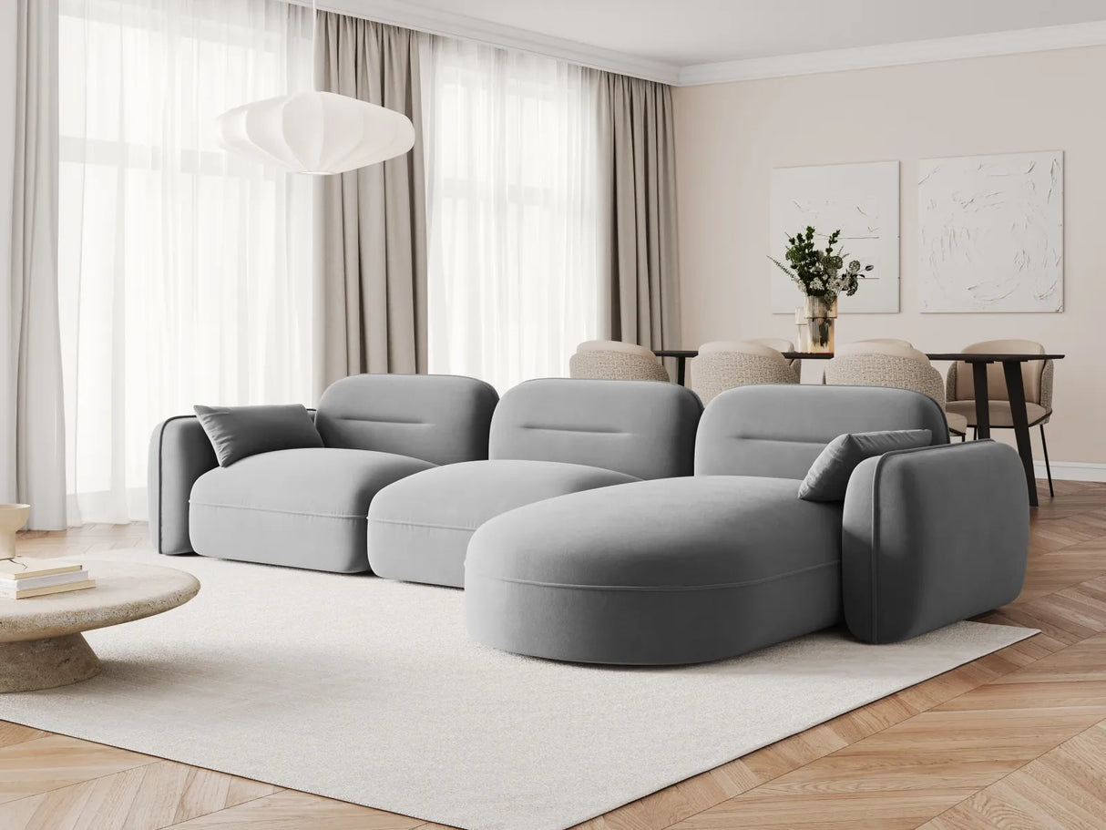 Sydney 4-Sitzer Ecksofa, Rechte Seite, aus Samt, 320x165x70 cm von Cosmopolitan Design – Bild 2