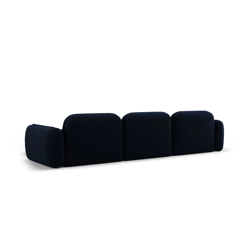 Sydney 4-Sitzer Ecksofa, Rechte Seite, aus Samt in Königsblau (Casino Deep Blue), 320x165x70 cm von Cosmopolitan Design – Bild 5