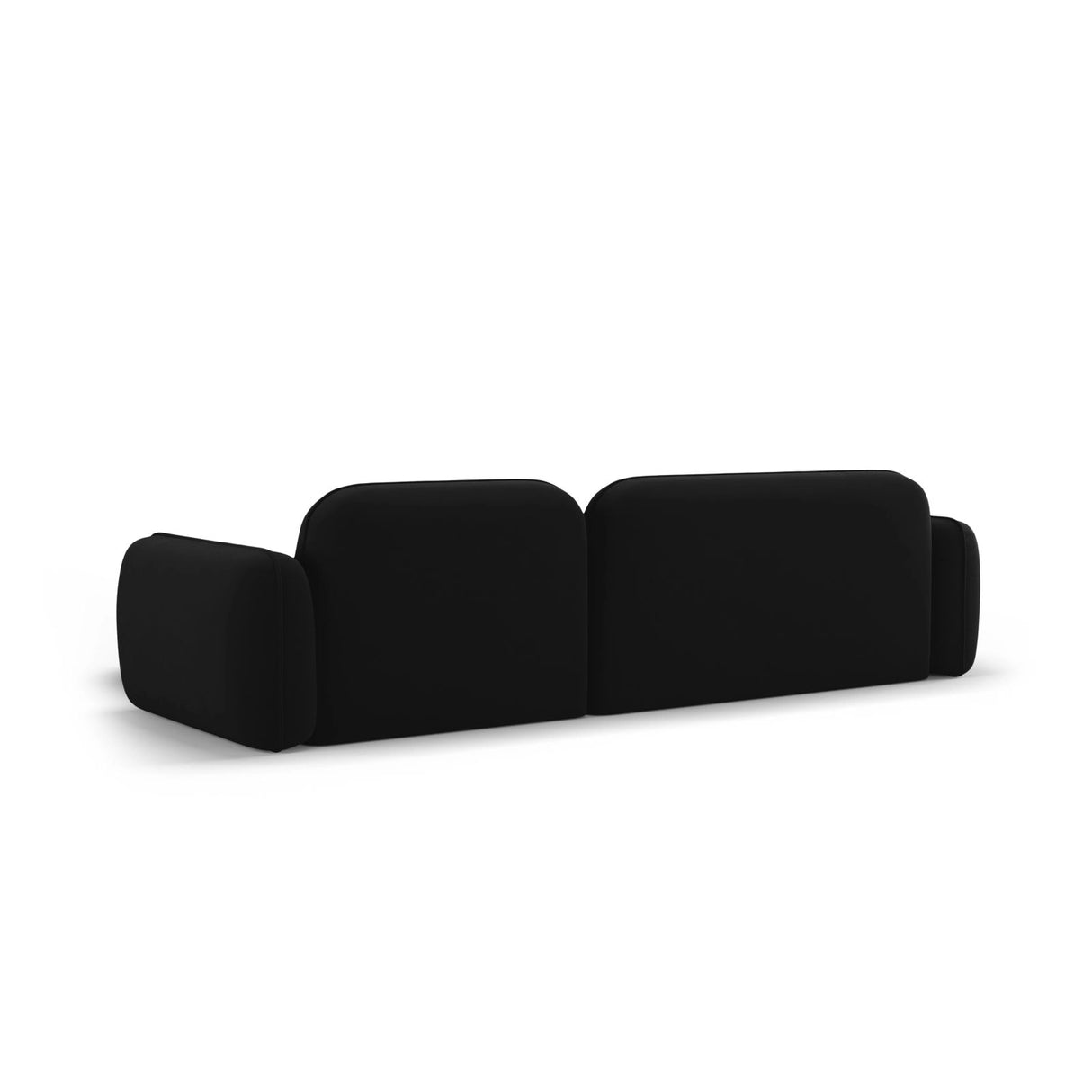 Sydney 4-Sitzer Ecksofa, Rechte Seite, aus Samt in Schwarz (Casino Black), 275x165x70 cm von Cosmopolitan Design – Bild 5