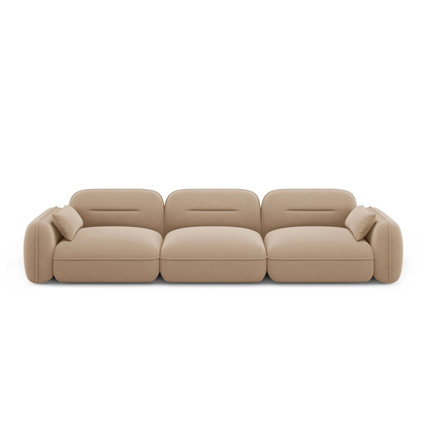 Sydney 4-Sitzer Sofa aus Samt in Sand (Casino Lion), 320x90x70 cm von Cosmopolitan Design – Bild 1