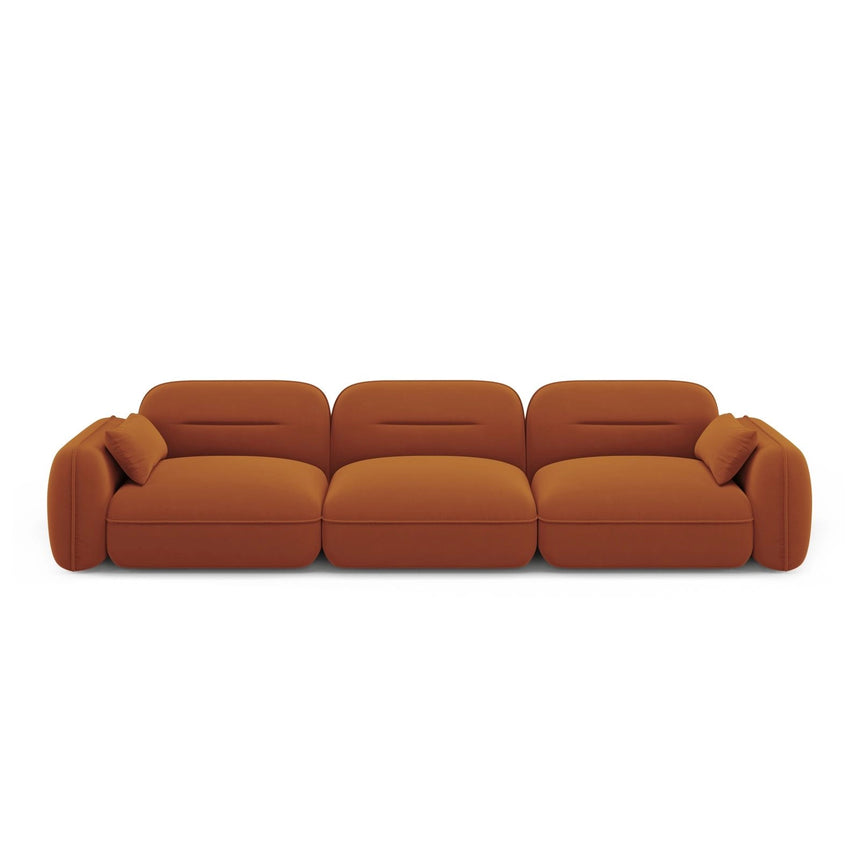 Sydney 4-Sitzer Sofa aus Samt in Terrakotta (Casino Terracota), 320x90x70 cm von Cosmopolitan Design – Bild 1