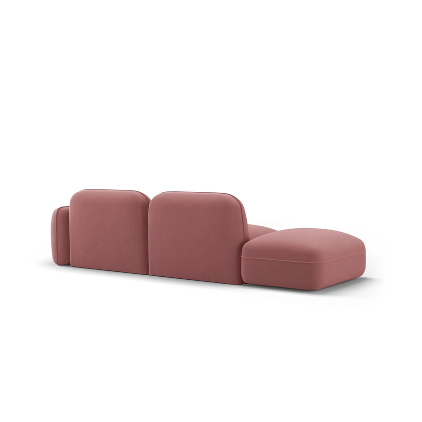 Sydney Modulares 3-Sitzer Sofa, Linke Seite, aus Samt in Flamingo (Casino Salmon), 295x90 cm von Cosmopolitan Design – Bild 5