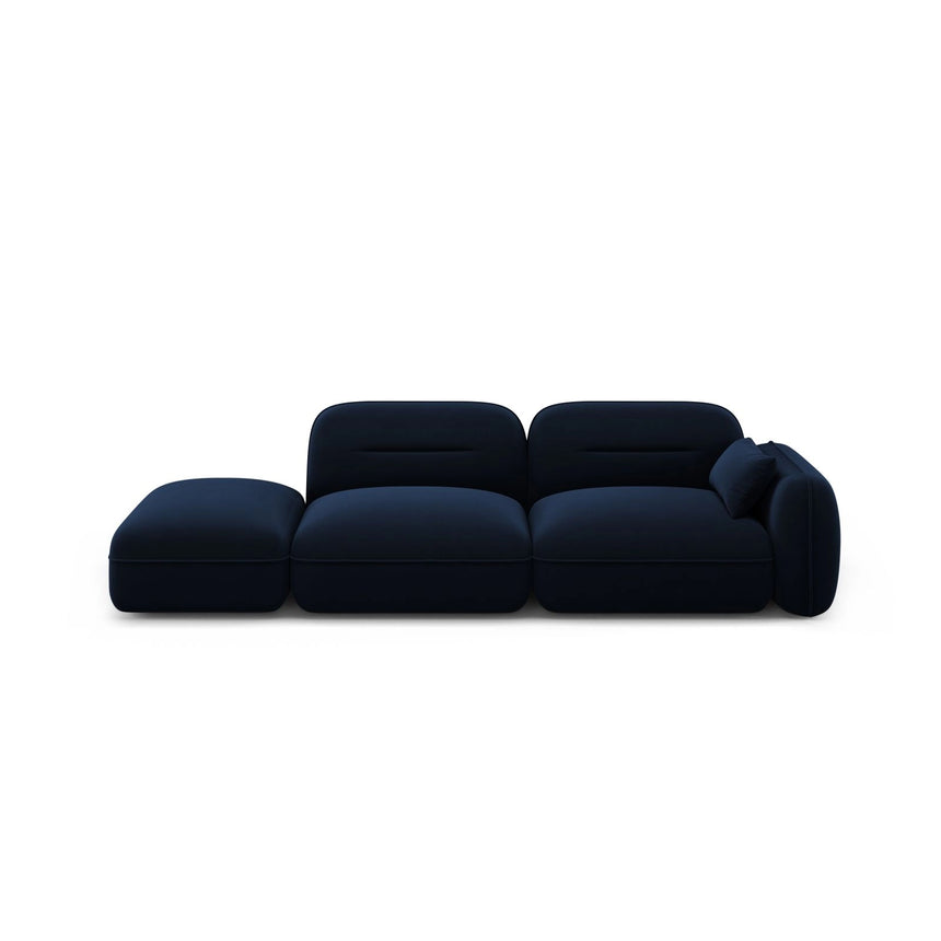 Sydney Modulares 3-Sitzer Sofa, Linke Seite, aus Samt in Königsblau (Casino Deep Blue), 295x90 cm von Cosmopolitan Design – Bild 1