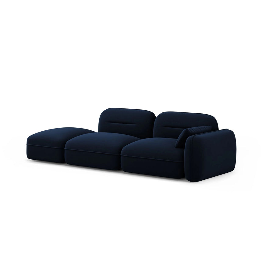Sydney Modulares 3-Sitzer Sofa, Linke Seite, aus Samt in Königsblau (Casino Deep Blue), 295x90 cm von Cosmopolitan Design – Bild 4