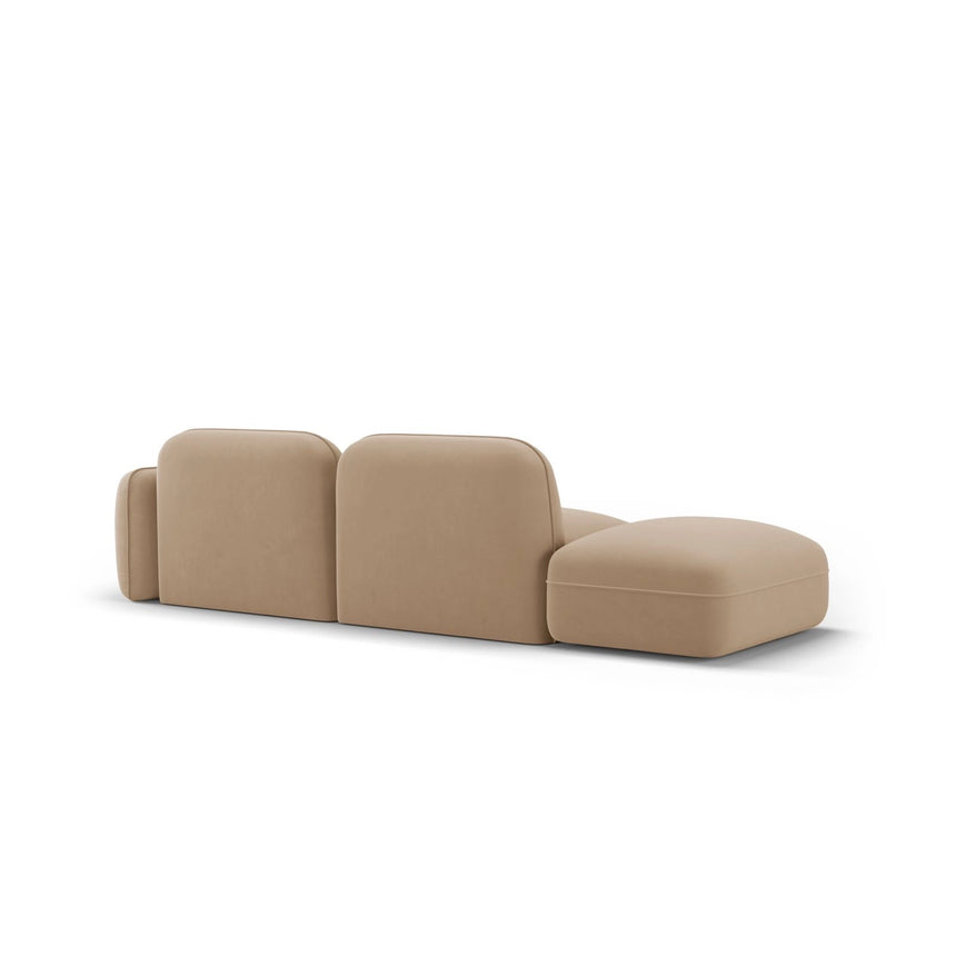 Sydney Modulares 3-Sitzer Sofa, Linke Seite, aus Samt in Sand (Casino Lion), 295x90 cm von Cosmopolitan Design – Bild 5