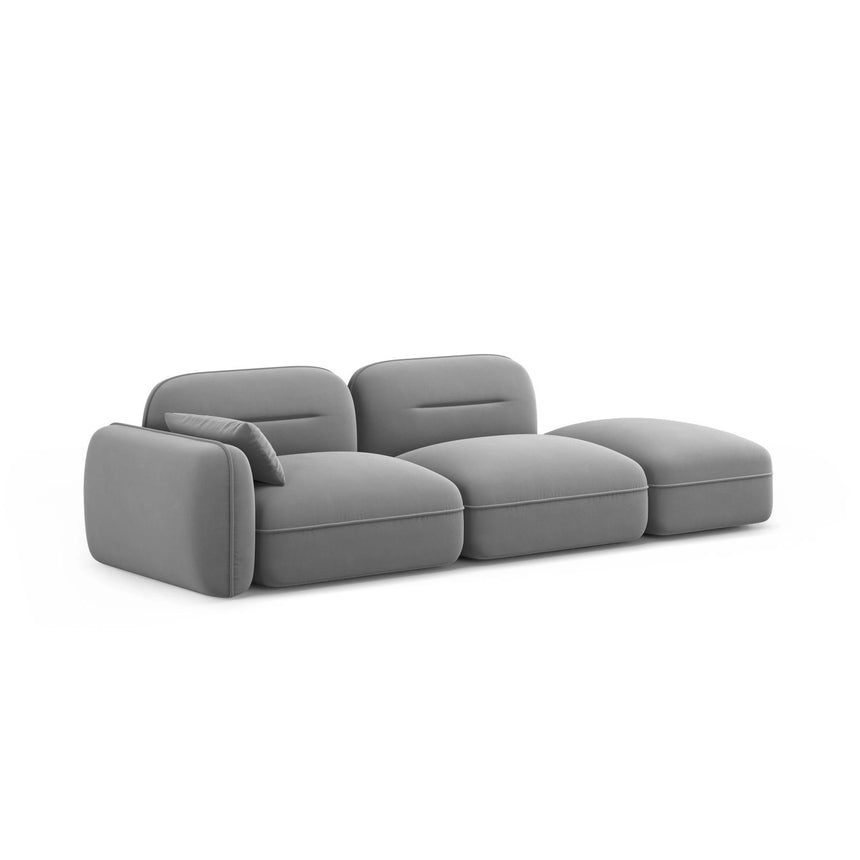 Sydney Modulares 3-Sitzer Sofa, Rechte Seite, aus Samt, 295x90 cm von Cosmopolitan Design – Bild 4