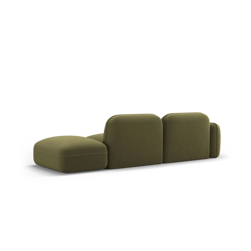 Sydney Modulares 3-Sitzer Sofa, Rechte Seite, aus Samt in Hellgrün (Casino Forest), 295x90 cm von Cosmopolitan Design – Bild 5