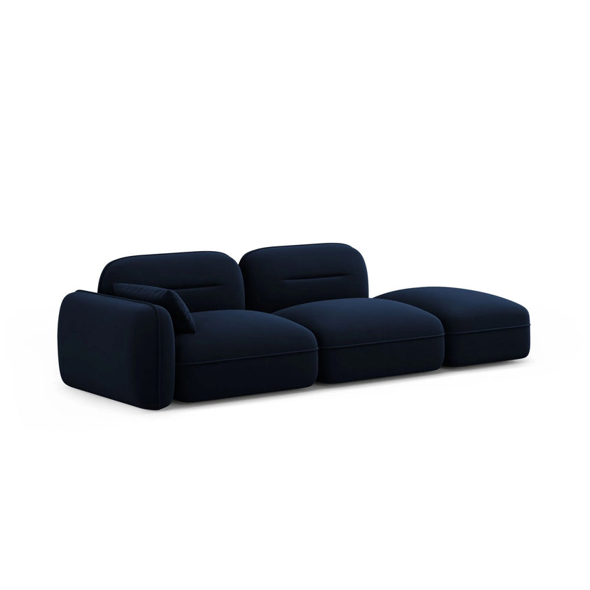 Sydney Modulares 3-Sitzer Sofa, Rechte Seite, aus Samt in Königsblau (Casino Deep Blue), 295x90 cm von Cosmopolitan Design – Bild 4