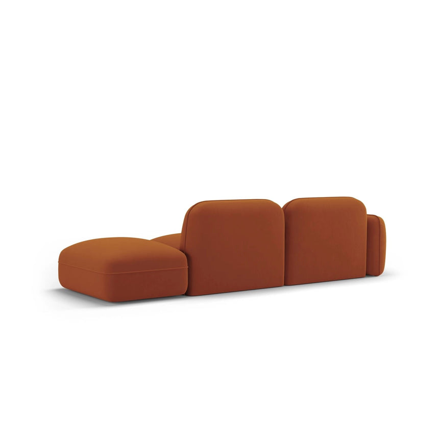Sydney Modulares 3-Sitzer Sofa, Rechte Seite, aus Samt in Terrakotta (Casino Terracota), 295x90 cm von Cosmopolitan Design – Bild 5