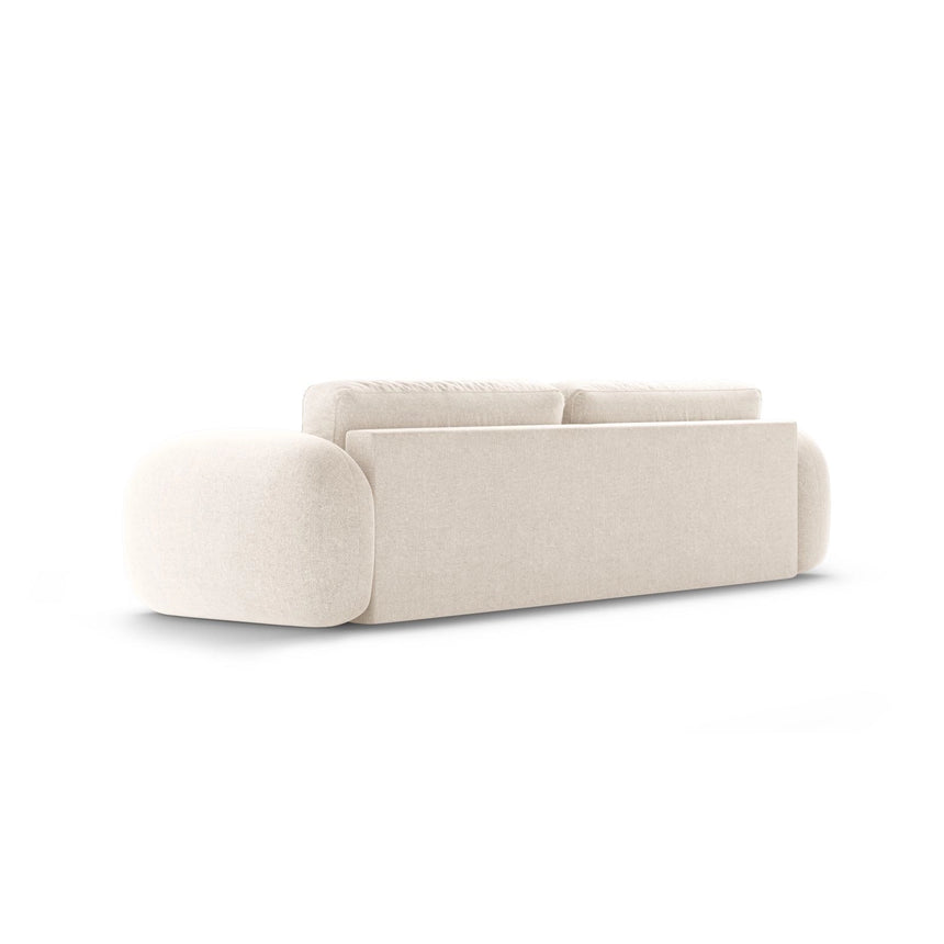 Tonale 3-Sitzer Sofa mit Schlaffunktion und Stauraum, aus Chenille in Hellbeige (Eden 2 Pearl), 262x105x88 cm von Cosmopolitan Design – Bild 7
