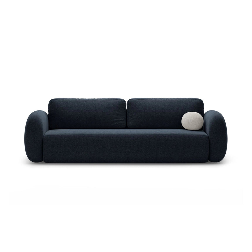 Tonale 3-Sitzer Sofa mit Schlaffunktion und Stauraum, aus Chenille in Marineblau (Eden 16 Deep Blue), 262x105x88 cm von Cosmopolitan Design – Bild 1
