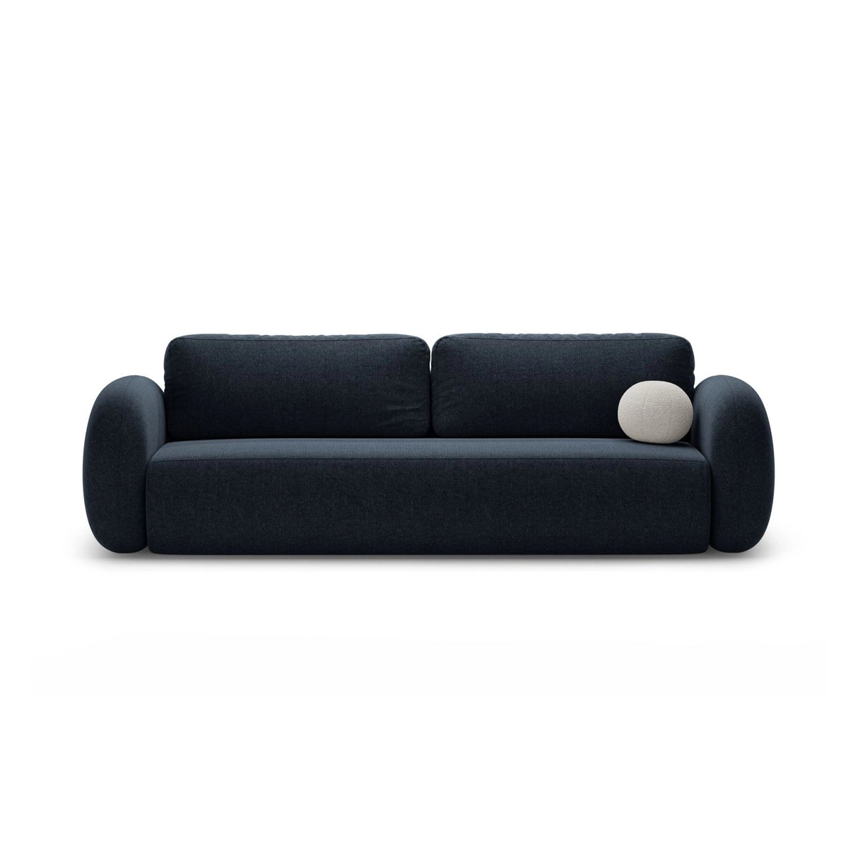 Tonale 3-Sitzer Sofa mit Schlaffunktion und Stauraum, aus Chenille in Marineblau (Eden 16 Deep Blue), 262x105x88 cm von Cosmopolitan Design – Bild 1