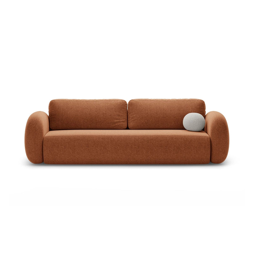 Tonale 3-Sitzer Sofa mit Schlaffunktion und Stauraum, aus Chenille in Ziegelstein (Eden 10 Terra), 262x105x88 cm von Cosmopolitan Design – Bild 1