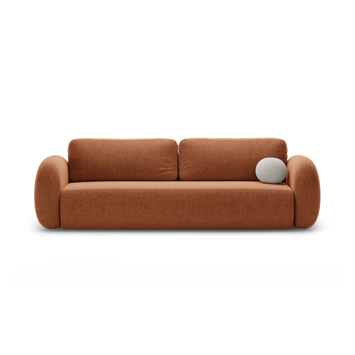 Tonale 3-Sitzer Sofa mit Schlaffunktion und Stauraum, aus Chenille in Ziegelstein (Eden 10 Terra), 262x105x88 cm von Cosmopolitan Design – Bild 1