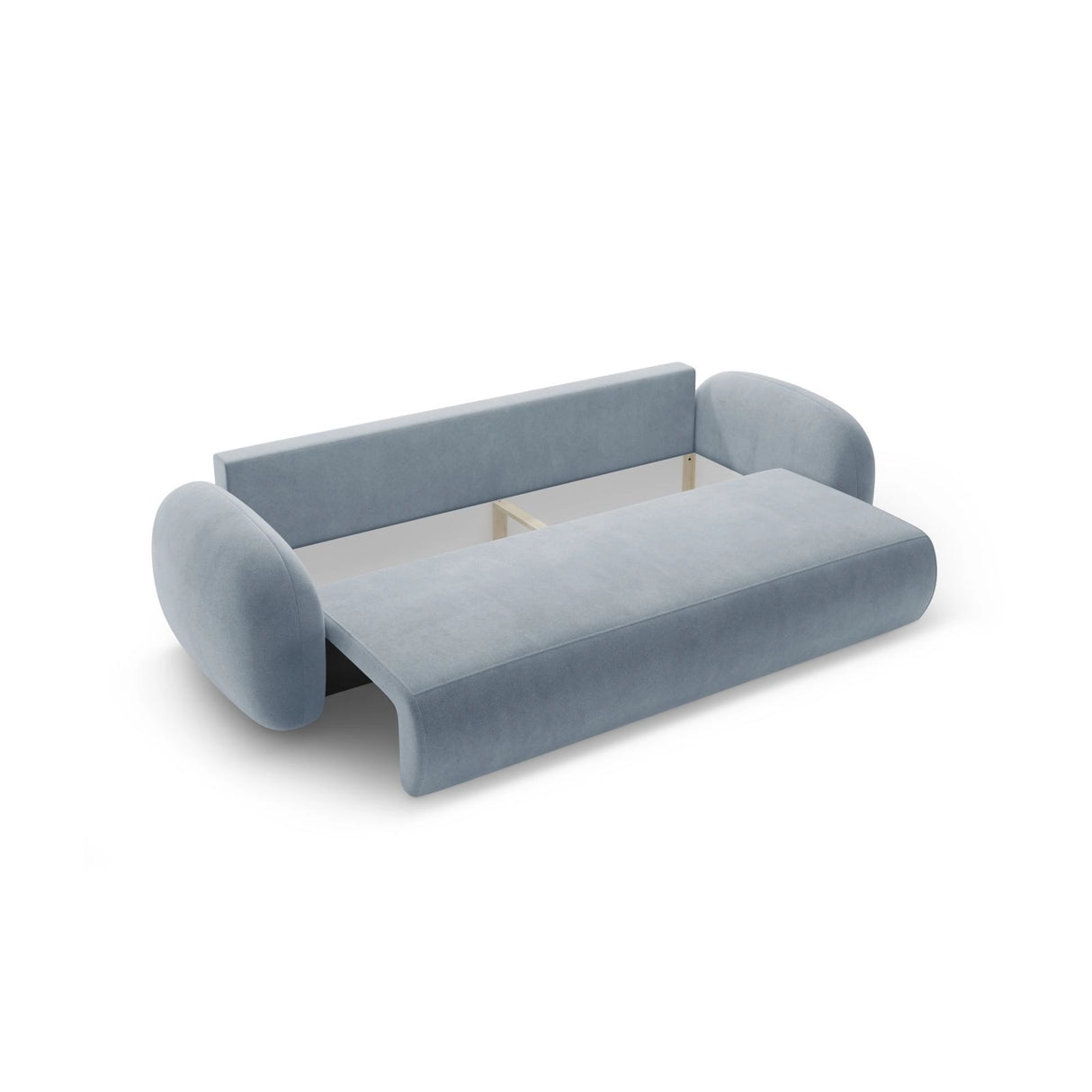 Tonale 3-Sitzer Sofa mit Schlaffunktion und Stauraum, aus Samt in Blaugrau (Magic Velvet 2224), 262x105x88 cm von Cosmopolitan Design – Bild 6