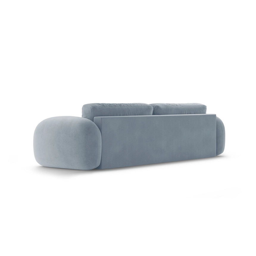 Tonale 3-Sitzer Sofa mit Schlaffunktion und Stauraum, aus Samt in Blaugrau (Magic Velvet 2224), 262x105x88 cm von Cosmopolitan Design – Bild 7