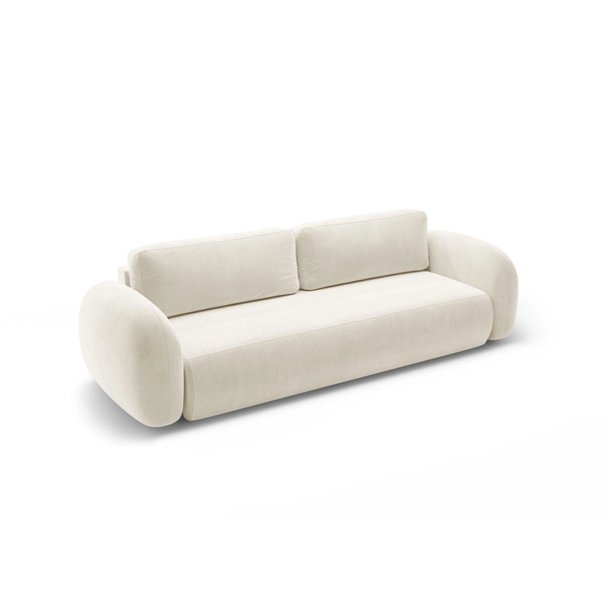 Tonale 3-Sitzer Sofa mit Schlaffunktion und Stauraum, aus Samt oder Chenille, 262x105x88 cm von Cosmopolitan Design – Bild 4