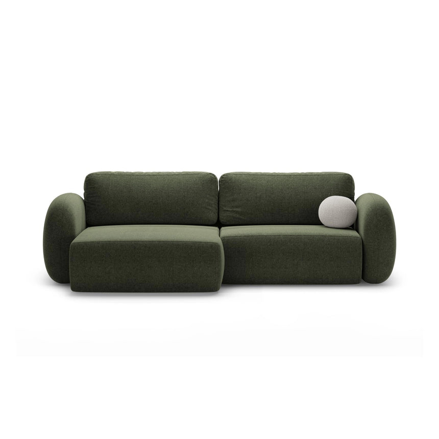 Tonale 4-Sitzer Ecksofa mit Schlaffunktion, ausklappbar, aus Chenille in Grün (Eden 12 Olive), 262x149 cm von Cosmopolitan Design – Bild 1
