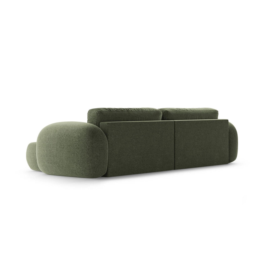 Tonale 4-Sitzer Ecksofa mit Schlaffunktion, ausklappbar, aus Chenille in Grün (Eden 12 Olive), 262x149 cm von Cosmopolitan Design – Bild 7