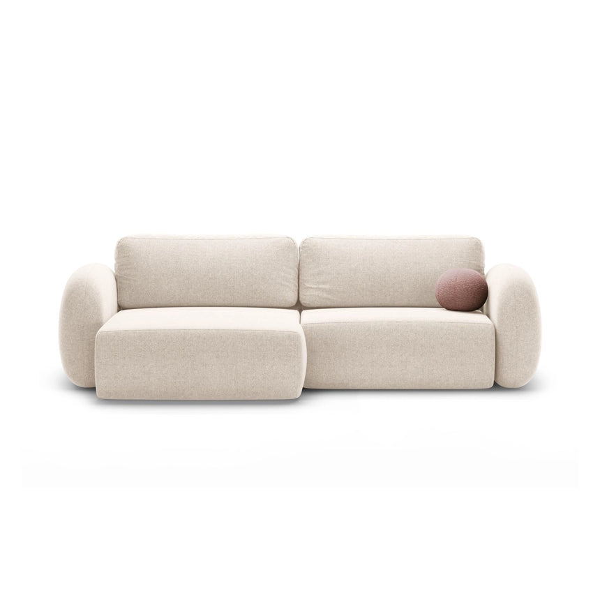 Tonale 4-Sitzer Ecksofa mit Schlaffunktion, ausklappbar, aus Chenille in Leichtes Beige (Eden 2 Pearl), 262x149 cm von Cosmopolitan Design – Bild 1