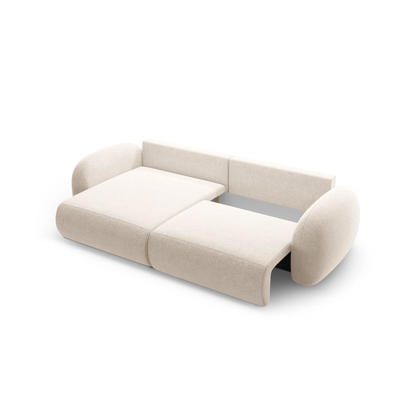 Tonale 4-Sitzer Ecksofa mit Schlaffunktion, ausklappbar, aus Chenille in Leichtes Beige (Eden 2 Pearl), 262x149 cm von Cosmopolitan Design – Bild 6