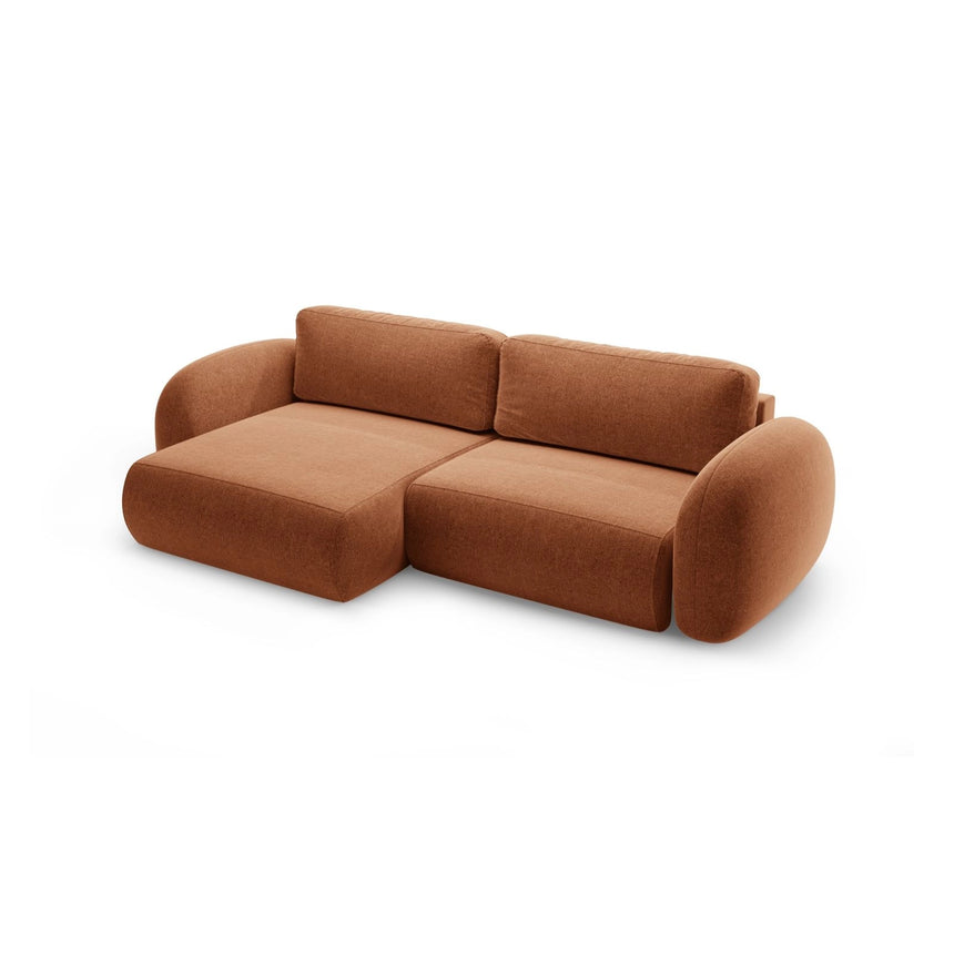 Tonale 4-Sitzer Ecksofa mit Schlaffunktion, ausklappbar, aus Chenille in Ziegel (Eden 10 Terra), 262x149 cm von Cosmopolitan Design – Bild 4