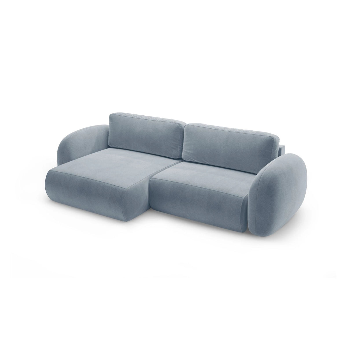 Tonale 4-Sitzer Ecksofa mit Schlaffunktion, ausklappbar, aus Samt in Blaugrau (Magic Velvet 2224), 262x149 cm von Cosmopolitan Design – Bild 4