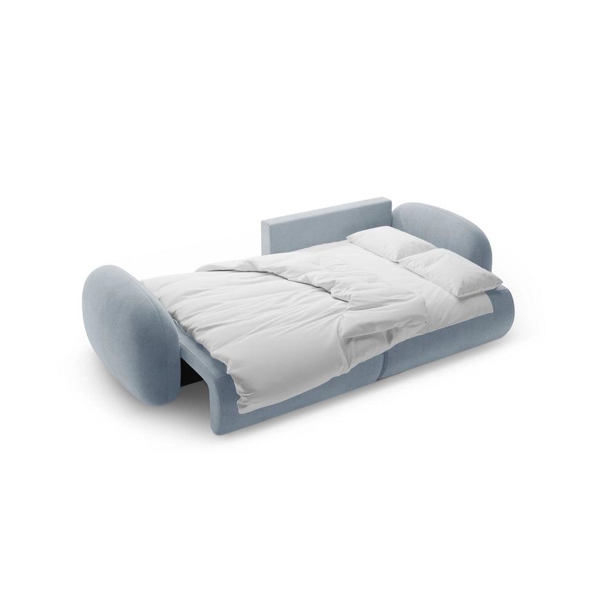Tonale 4-Sitzer Ecksofa mit Schlaffunktion, ausklappbar, aus Samt in Blaugrau (Magic Velvet 2224), 262x149 cm von Cosmopolitan Design – Bild 5