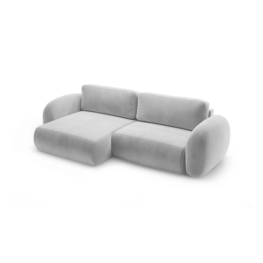 Tonale 4-Sitzer Ecksofa mit Schlaffunktion, ausklappbar, aus Samt in Grau (Magic Velvet 2240), 262x149 cm von Cosmopolitan Design – Bild 4