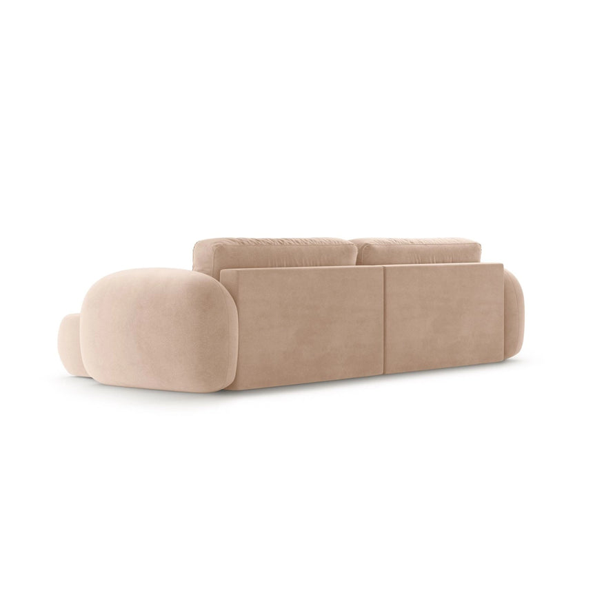 Tonale 4-Sitzer Ecksofa mit Schlaffunktion, ausklappbar, aus Samt in Mandelbeige (Magic Velvet 2282), 262x149 cm von Cosmopolitan Design – Bild 7
