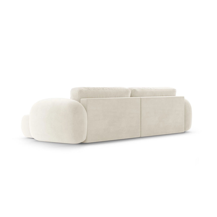 Tonale 4-Sitzer Ecksofa mit Schlaffunktion, ausklappbar, aus Samt oder Chenille, 262x149 cm von Cosmopolitan Design – Bild 7