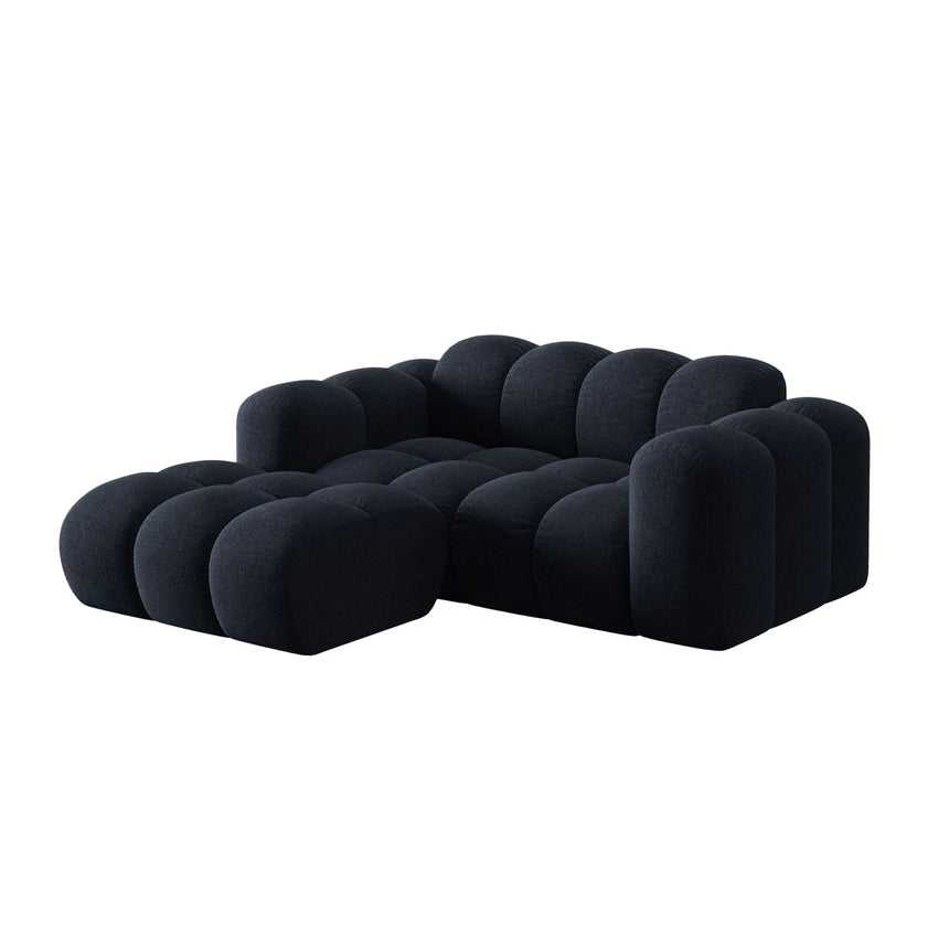 Treno 2-Sitzer Ecksofa, Linke Seite, aus Chenille in Marineblau (Eden 16 Deep Blue), 180x164 cm von Cosmopolitan Design – Bild 4