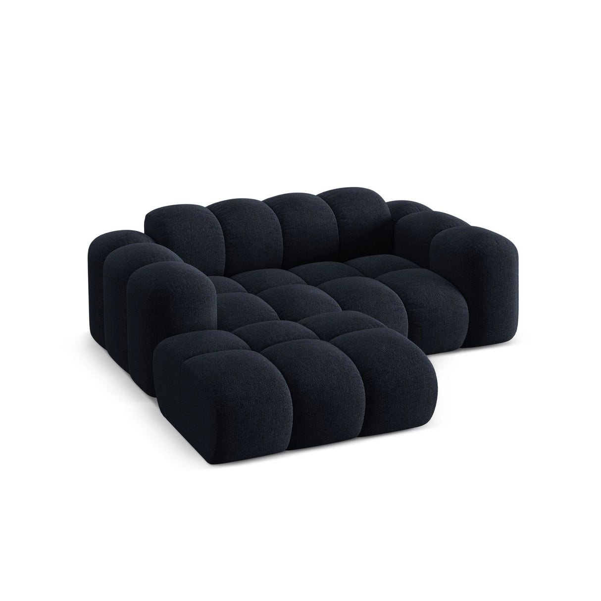 Treno 2-Sitzer Ecksofa, Linke Seite, aus Chenille in Marineblau (Eden 16 Deep Blue), 180x164 cm von Cosmopolitan Design – Bild 5
