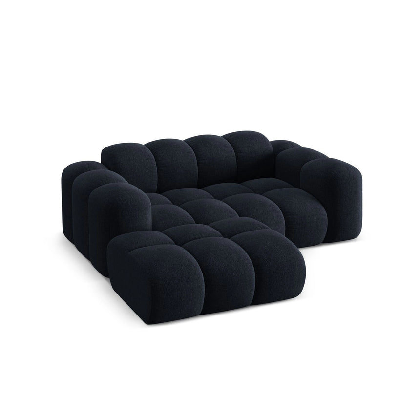 Treno 2-Sitzer Ecksofa, Linke Seite, aus Chenille in Marineblau (Eden 16 Deep Blue), 180x164 cm von Cosmopolitan Design – Bild 5