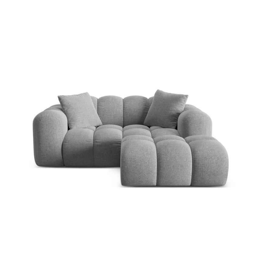 Treno 2-Sitzer Ecksofa, Rechte Seite, aus Chenille in Hellgrau (Eden 18 Grey), 180x164 cm von Cosmopolitan Design – Bild 1