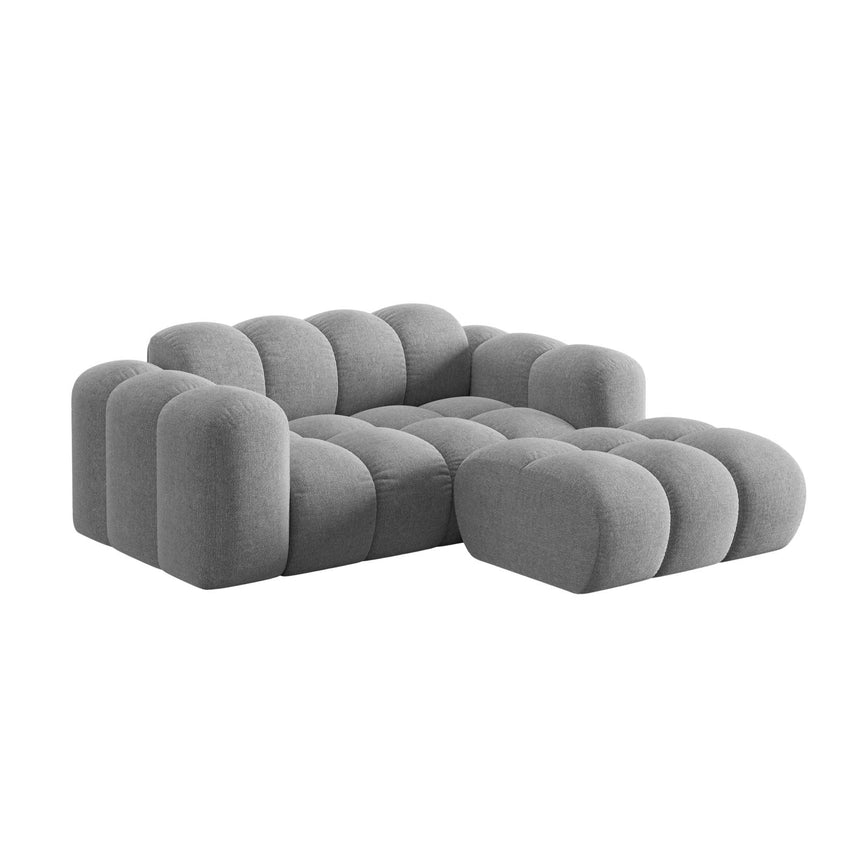 Treno 2-Sitzer Ecksofa, Rechte Seite, aus Chenille in Hellgrau (Eden 18 Grey), 180x164 cm von Cosmopolitan Design – Bild 4