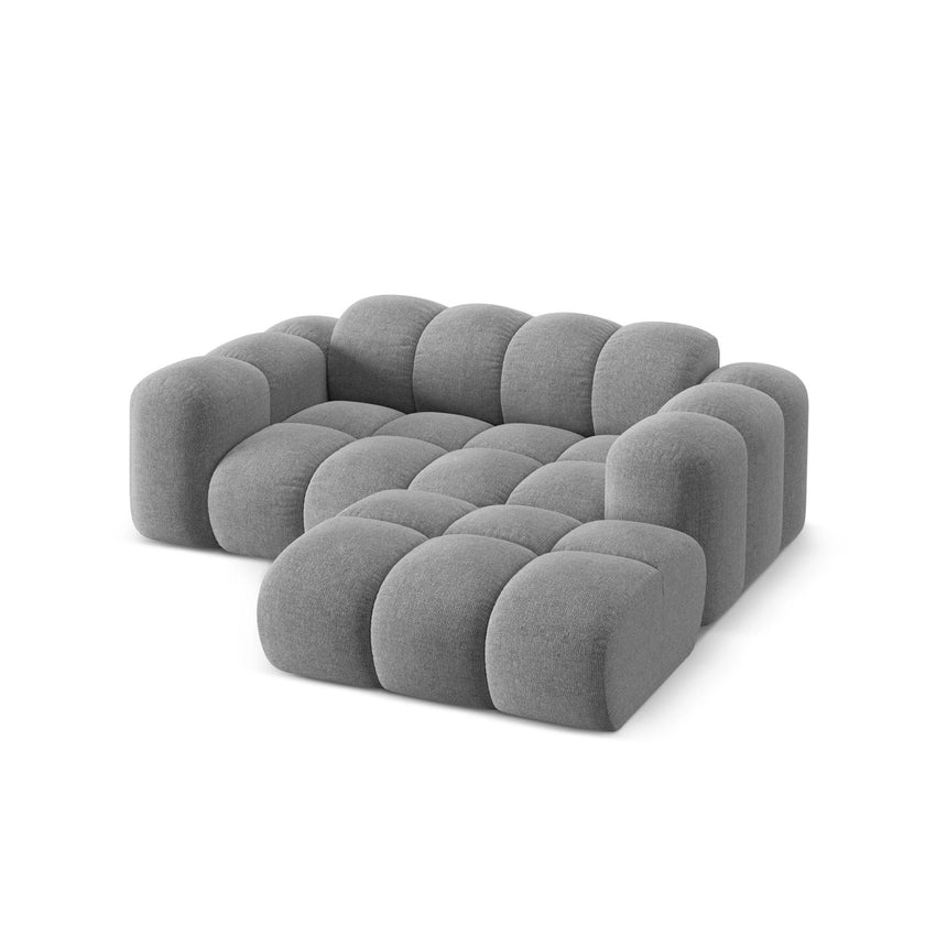 Treno 2-Sitzer Ecksofa, Rechte Seite, aus Chenille in Hellgrau (Eden 18 Grey), 180x164 cm von Cosmopolitan Design – Bild 5