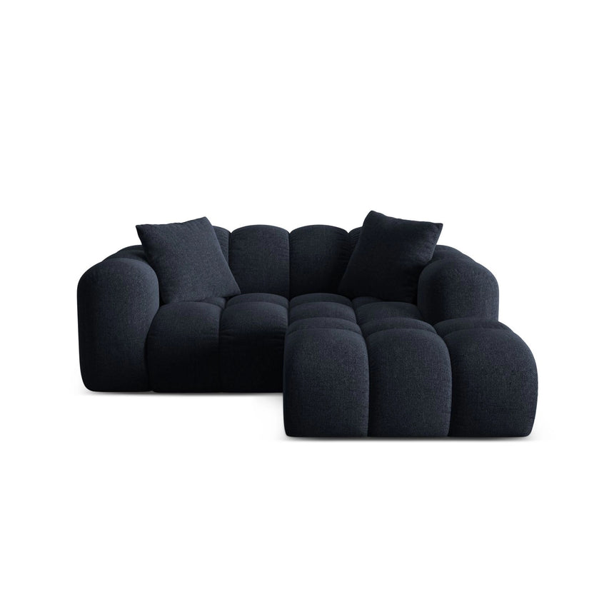 Treno 2-Sitzer Ecksofa, Rechte Seite, aus Chenille in Marineblau (Eden 16 Deep Blue), 180x164 cm von Cosmopolitan Design – Bild 1