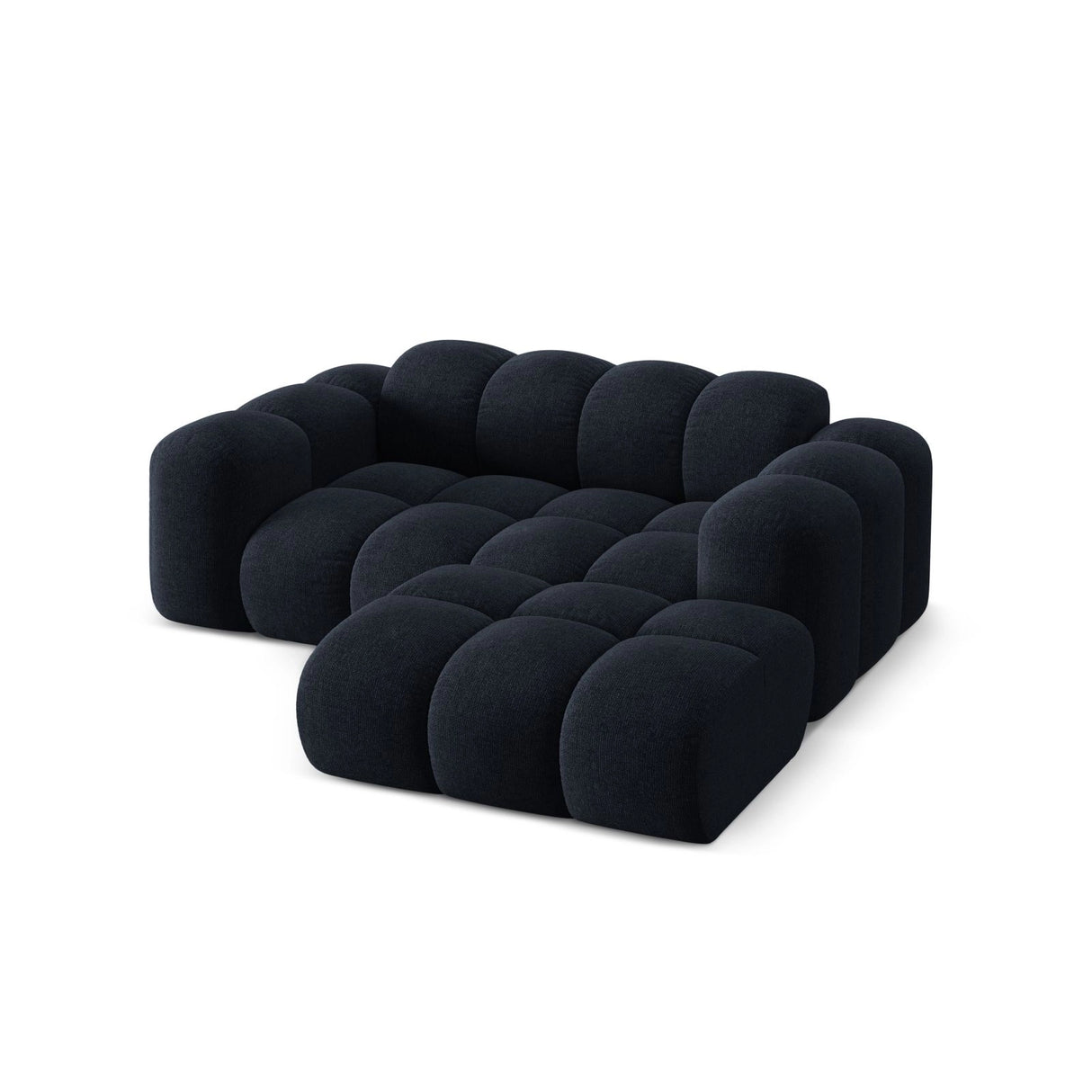 Treno 2-Sitzer Ecksofa, Rechte Seite, aus Chenille in Marineblau (Eden 16 Deep Blue), 180x164 cm von Cosmopolitan Design – Bild 5