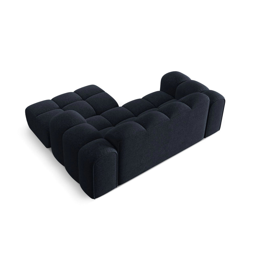 Treno 2-Sitzer Ecksofa, Rechte Seite, aus Chenille in Marineblau (Eden 16 Deep Blue), 180x164 cm von Cosmopolitan Design – Bild 6