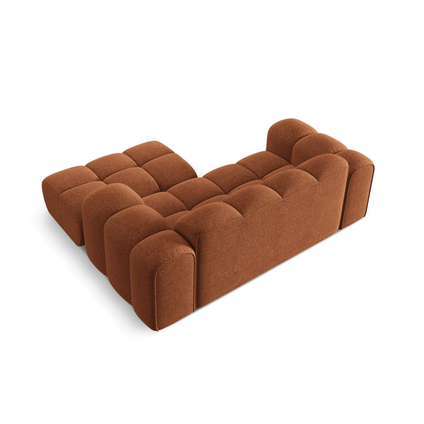 Treno 2-Sitzer Ecksofa, Rechte Seite, aus Chenille in Ziegel (Eden 10 Terra), 180x164 cm von Cosmopolitan Design – Bild 6