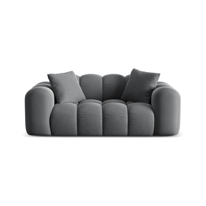 Treno 2-Sitzer Sofa aus Samt in Grau (Bluvel 14), 180x94 cm von Cosmopolitan Design – Bild 1