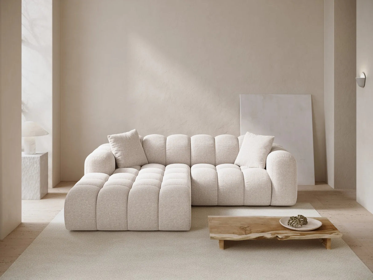 Treno 3-Sitzer Ecksofa, Linke Seite, aus Samt oder Chenille, 240x184x70 cm von Cosmopolitan Design – Bild 2