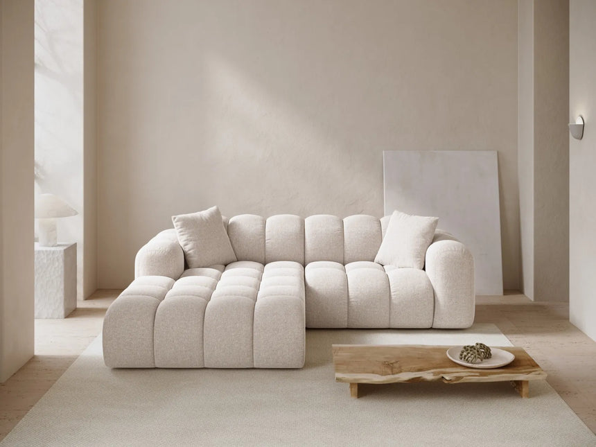 Treno 3-Sitzer Ecksofa, Linke Seite, aus Samt oder Chenille, 240x184x70 cm von Cosmopolitan Design – Bild 2