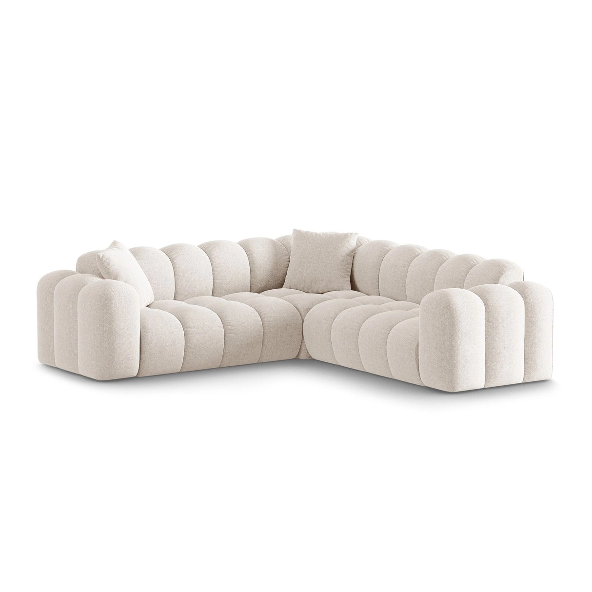 Treno 3-Sitzer Ecksofa, symmetrisch, aus Samt oder Chenille, 240x240x70 cm von Cosmopolitan Design – Bild 3