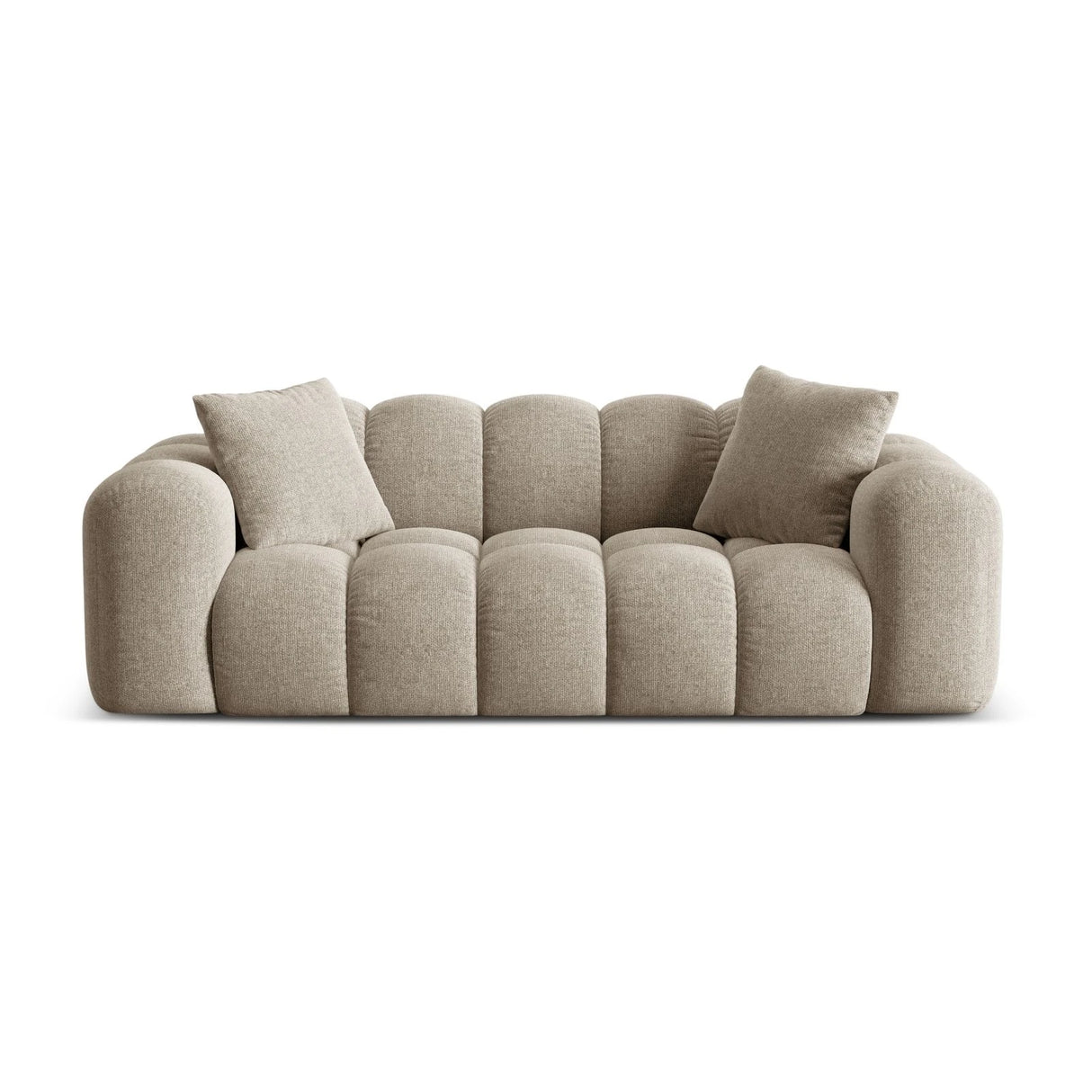 Treno 3-Sitzer Sofa aus Chenille in Dunkelbeige (Eden 4 Beige), 210x94x70 cm von Cosmopolitan Design – Bild 1
